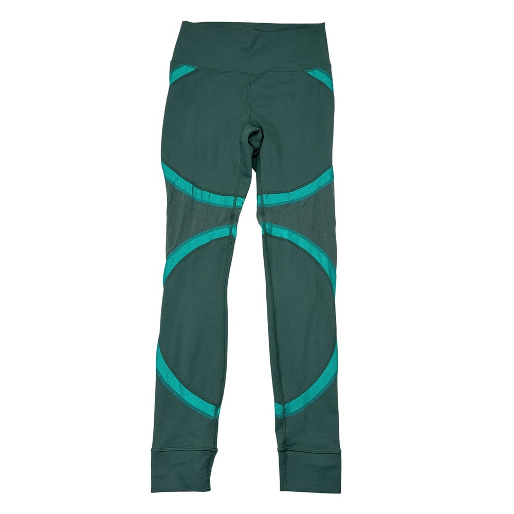 Fabletics Leggings Womens Size Small Green Powerhold Activewear Running‎ Gym